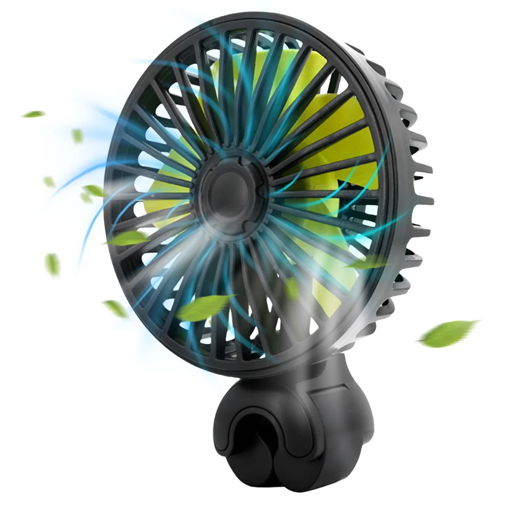 USB Car Cooling Fan 360 Rotatable Car Seat Headrest Fan Vehicle Rear Headrest Fan Accessories for Sedan SUS RV Truck