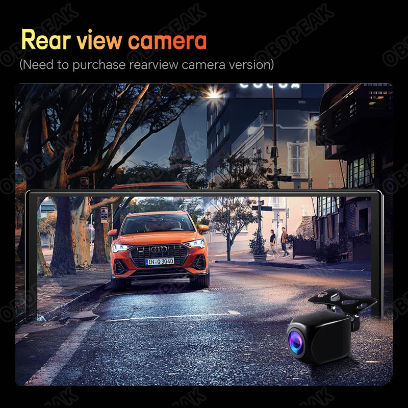 T20 Smart Car Mirror Video 10.26 Inch Carplay&Android Auto Player GPS Navigation Rearview Camera FM Mirror Monitor