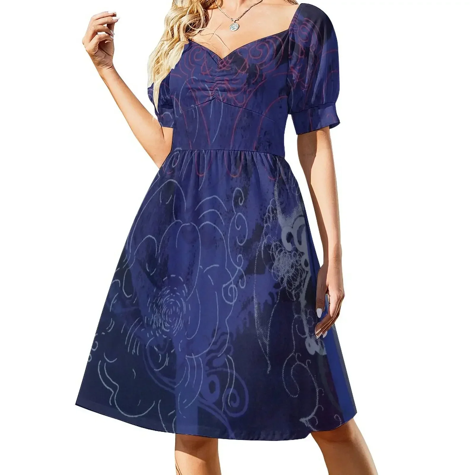

the MOUNT collection Short-Sleeved Dress beach outfits for women wedding guest dress 2025 Dress