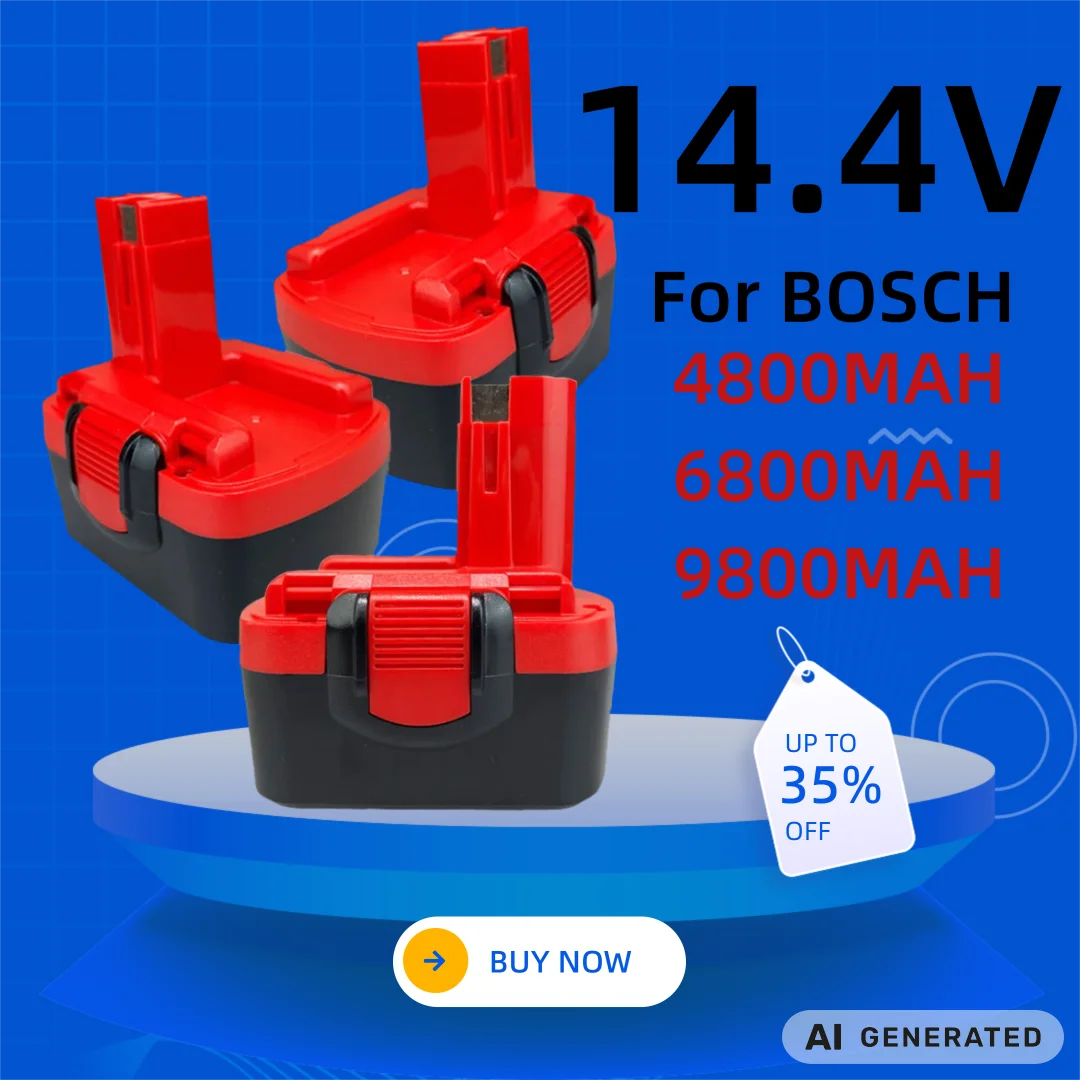 For BOSCH 14.4V Power Tool Battery for BAT038, BAT040, BAT140, PSR 14.4VE-2, GSR 14.4V, GDS, 35614, BAT041 Replacement battery