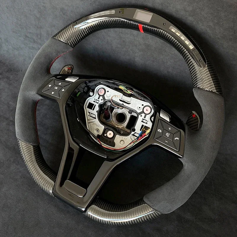Carbon Fiber LED Steering WheelS Fit For BENZ AMG ACE GLB GLA GLC GL CLS CLA W220 W221 W222 W204 W205 W213 W212 E63 C63S view 3