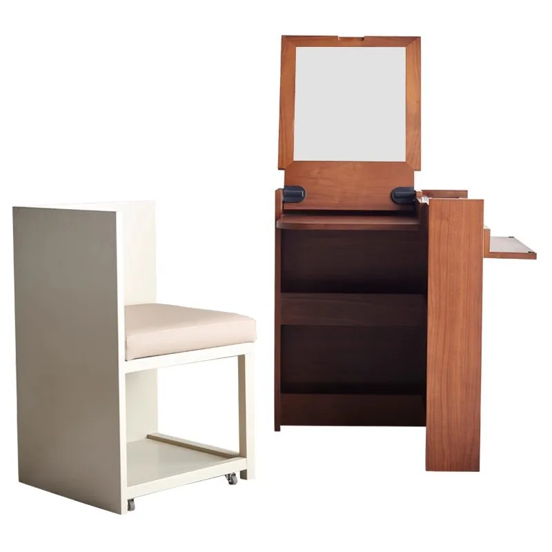 Nordic light luxury dresser storage cabinet integrated, modern and simple, multi-functional clamshell makeup table