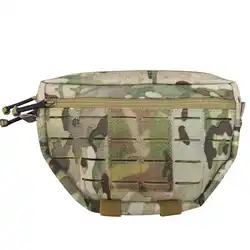 UNIONTAC Tactical Pouch Front Pocket with Strap Attach 3 Color Admin Webbing MOLLE System Bag with Double Zipper Dump Pouch
