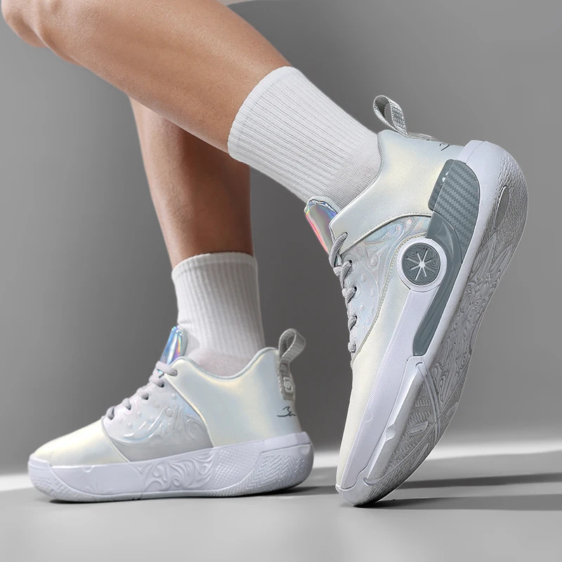 Lightweight Athletic Basketball Shoes, Durable Wear Resistant Material, Shockproof Buffer, Casual Street Style Outdoor Training
