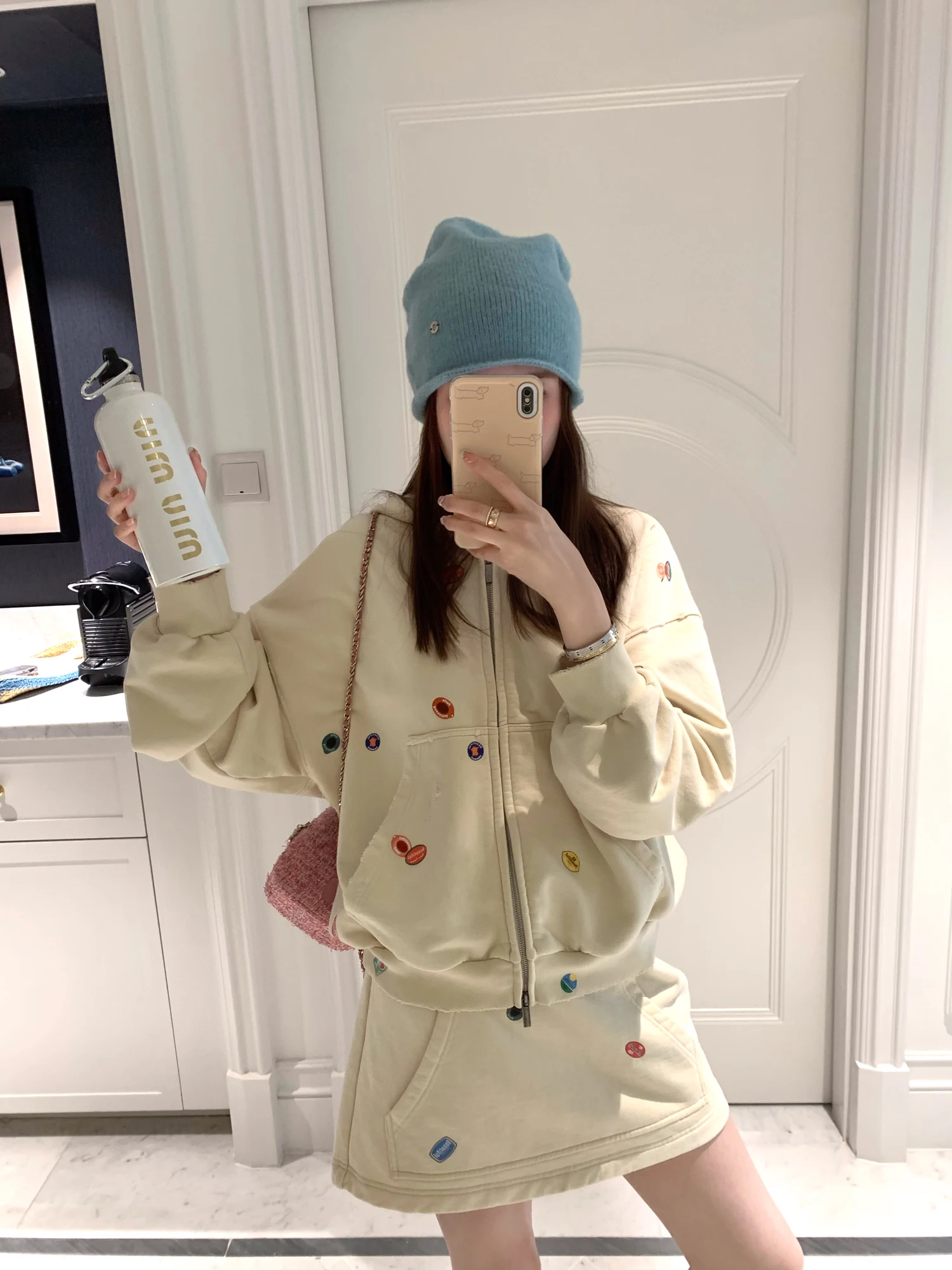 

Realzz Official Spring Capsule Series Relaxed Aesthetic Premium Cotton Hoodie Skirt Women's Stand Fit Hooded Cotton Sweats...