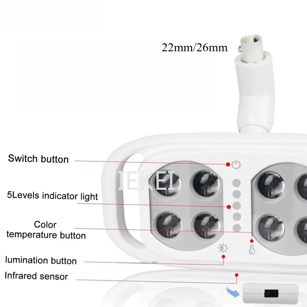 8LED стоматологический светильник для полости рта