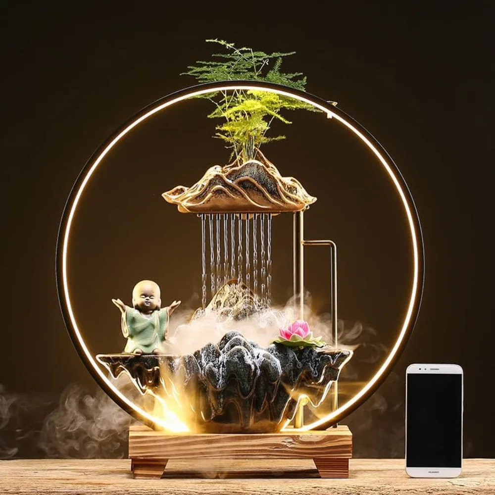 Pendent reversible incense burner Sense lamp circle beckoning office water landscape opening gifts