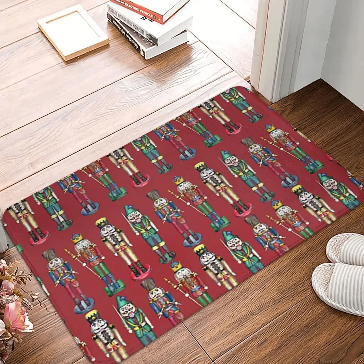 

Christmas Nutcracker Doormat Rug Carpet Mat Footpad Polyester Non-slip Absorbent Mat Entrance Kitchen Bedroom Balcony Toilet