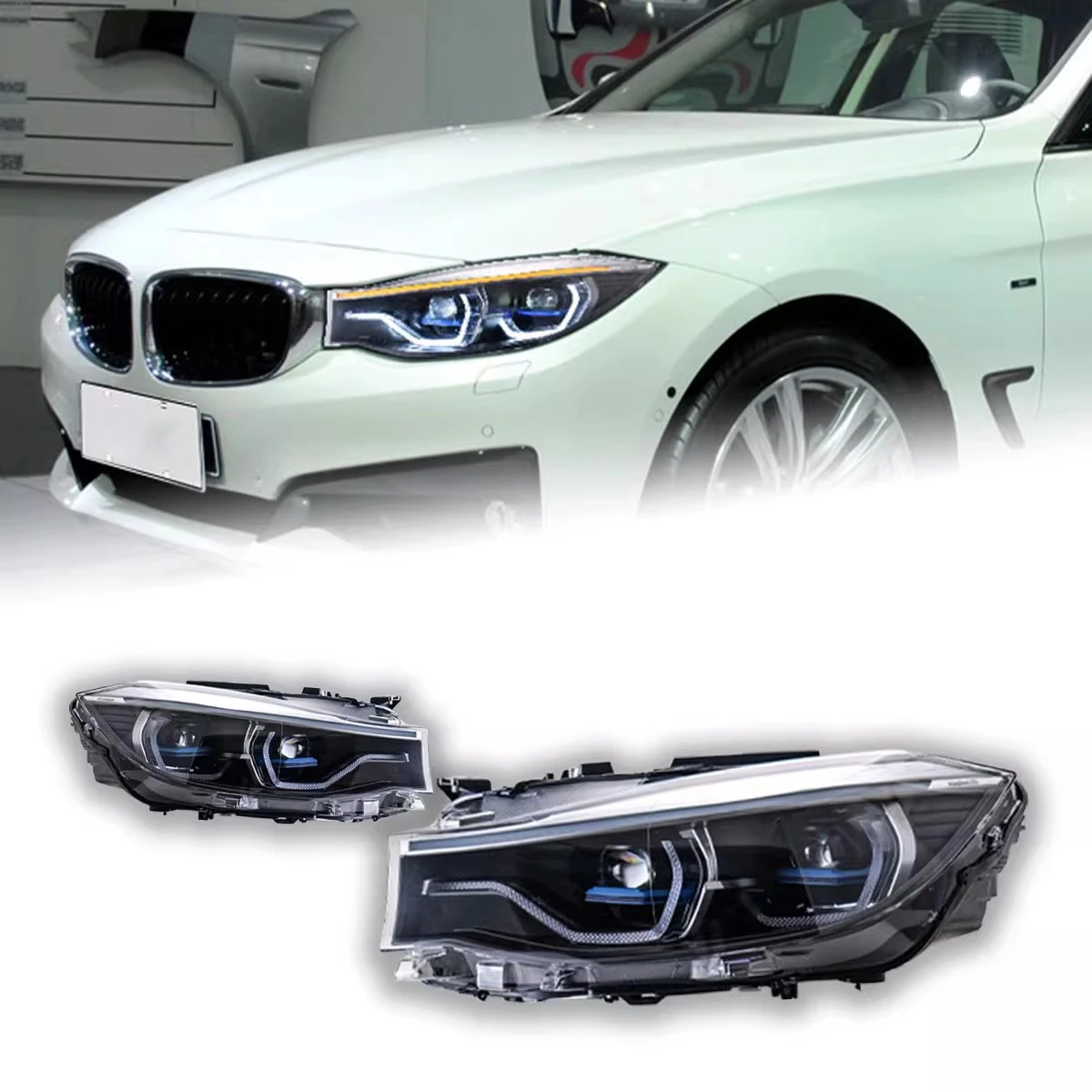 

LED DRL for BMW F34 LED Headlights 2012-2019 3 series GT Dynamic Turn Signal Dual Beam Lens Front Lamp Car Accessories