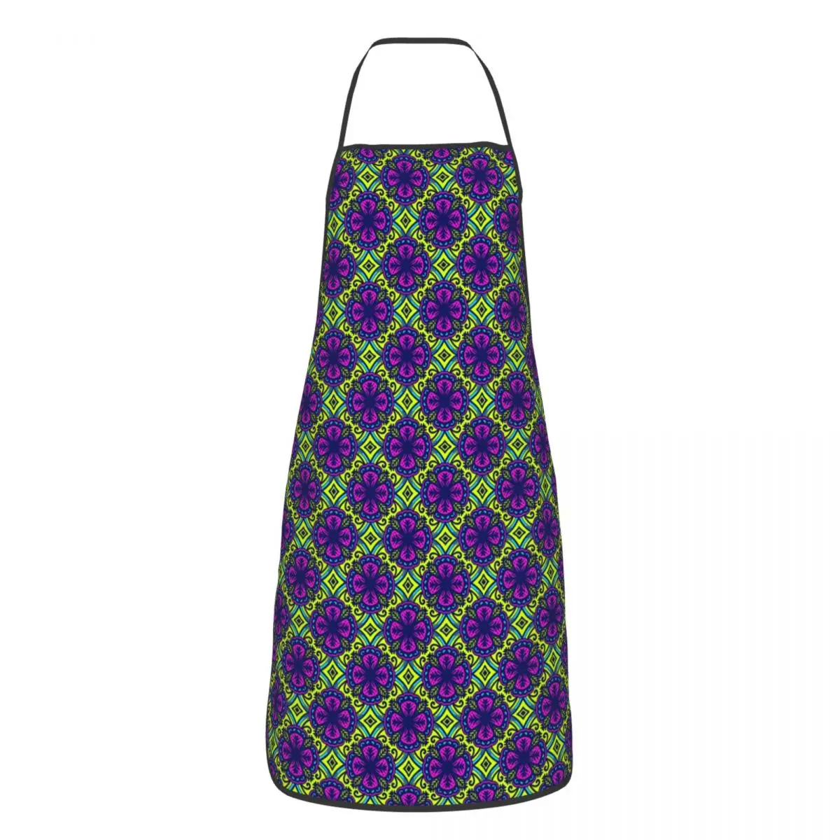 맞춤형 이캇 기하학적 부족 민족 패턴 앞치마 여성 남성 유니섹스 키친 쿠킹 타블리에 요리사 페인팅용