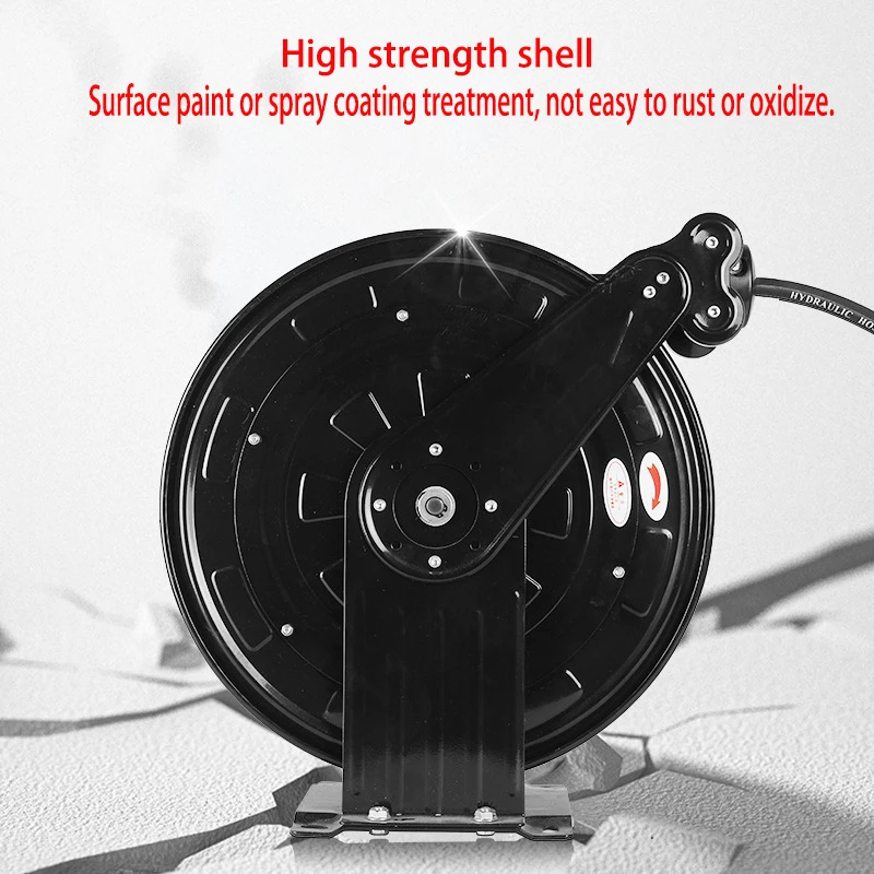 Retractable Air Hose Reel Wall Mounted Heavy-duty Dual Arm Stainless Steel Reel Cleaning Car Maintenance