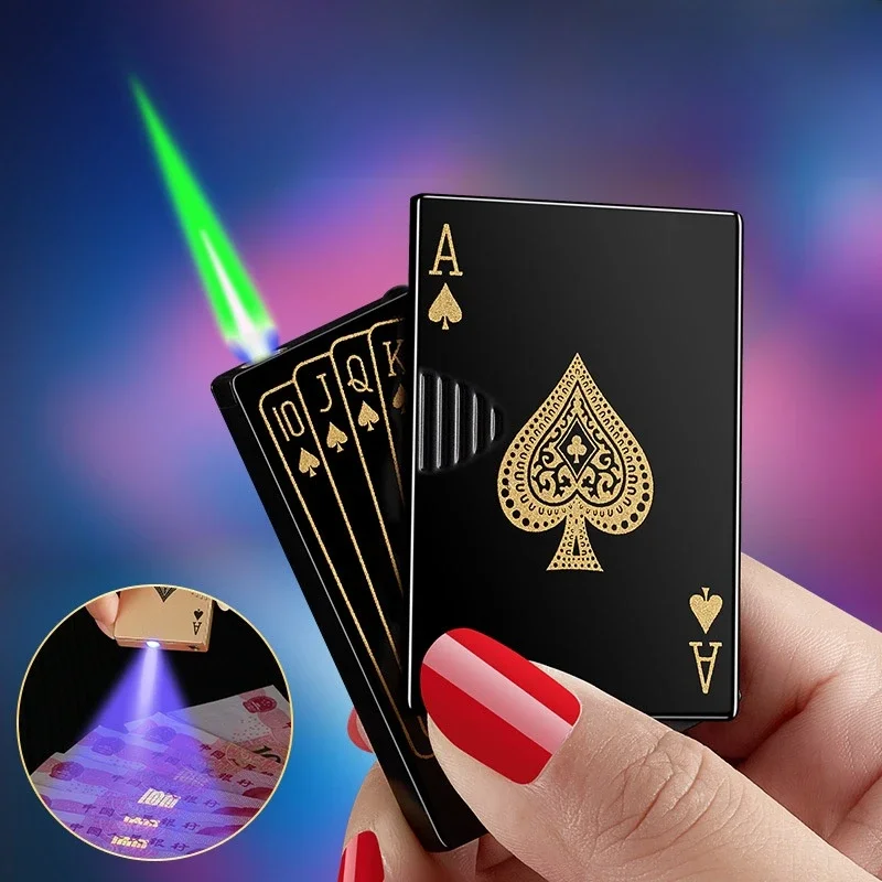 

Creative Playing Cards for Girls Fashion Lightemitting Lighter Butane Gadget Personalized Lighter Gift Cool Smoking Accessories