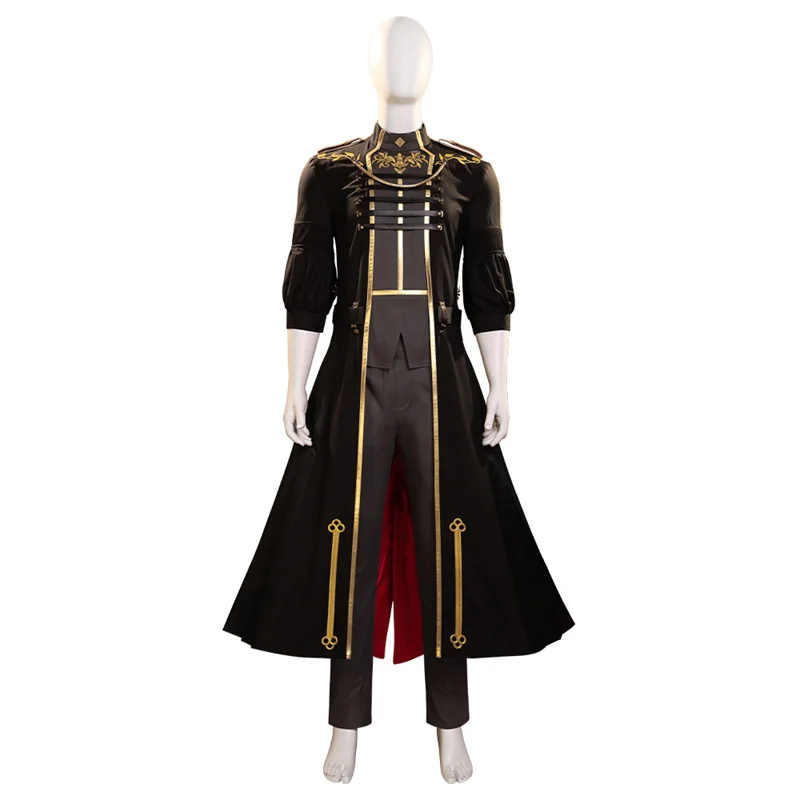 FF7  Sephiroth Cosplay Costume  Fantasy Formal Wear Military Uniform Youth Uniform Suit Halloween Party Outfit