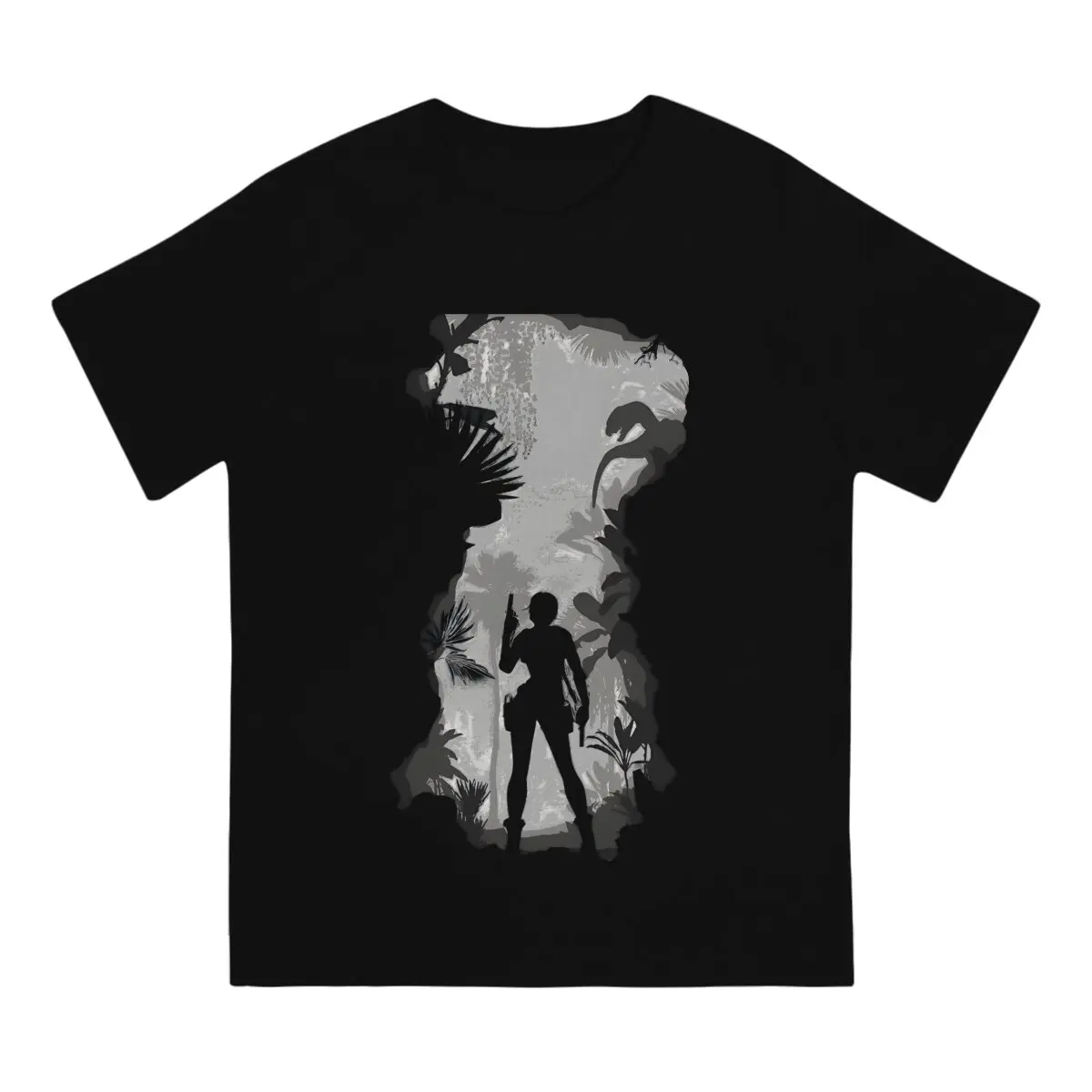 In Forest Tomb Raider Game Lara Croft T Shirt Gothic Crewneck COTTON  Clothes