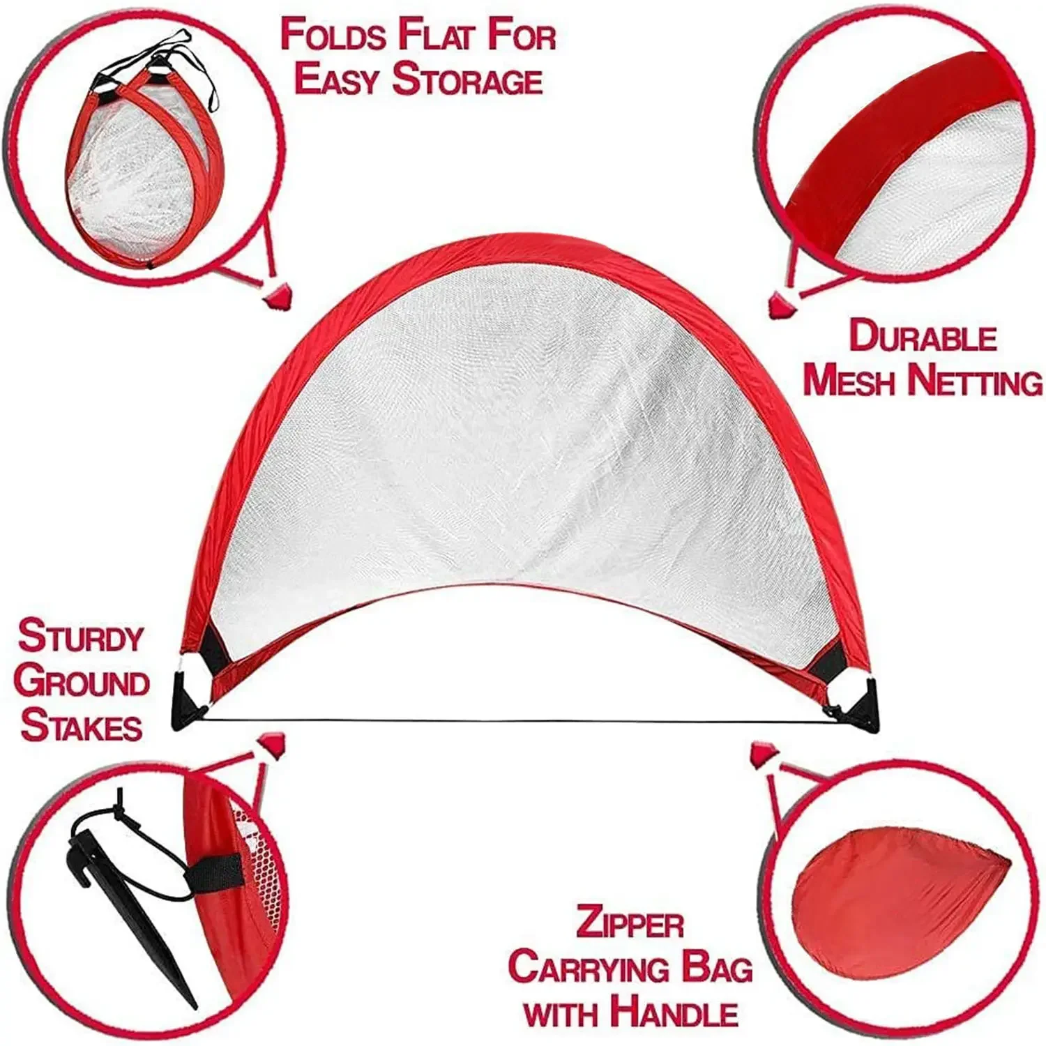 High quality folding football goal portable football practice training net with easy storage bag