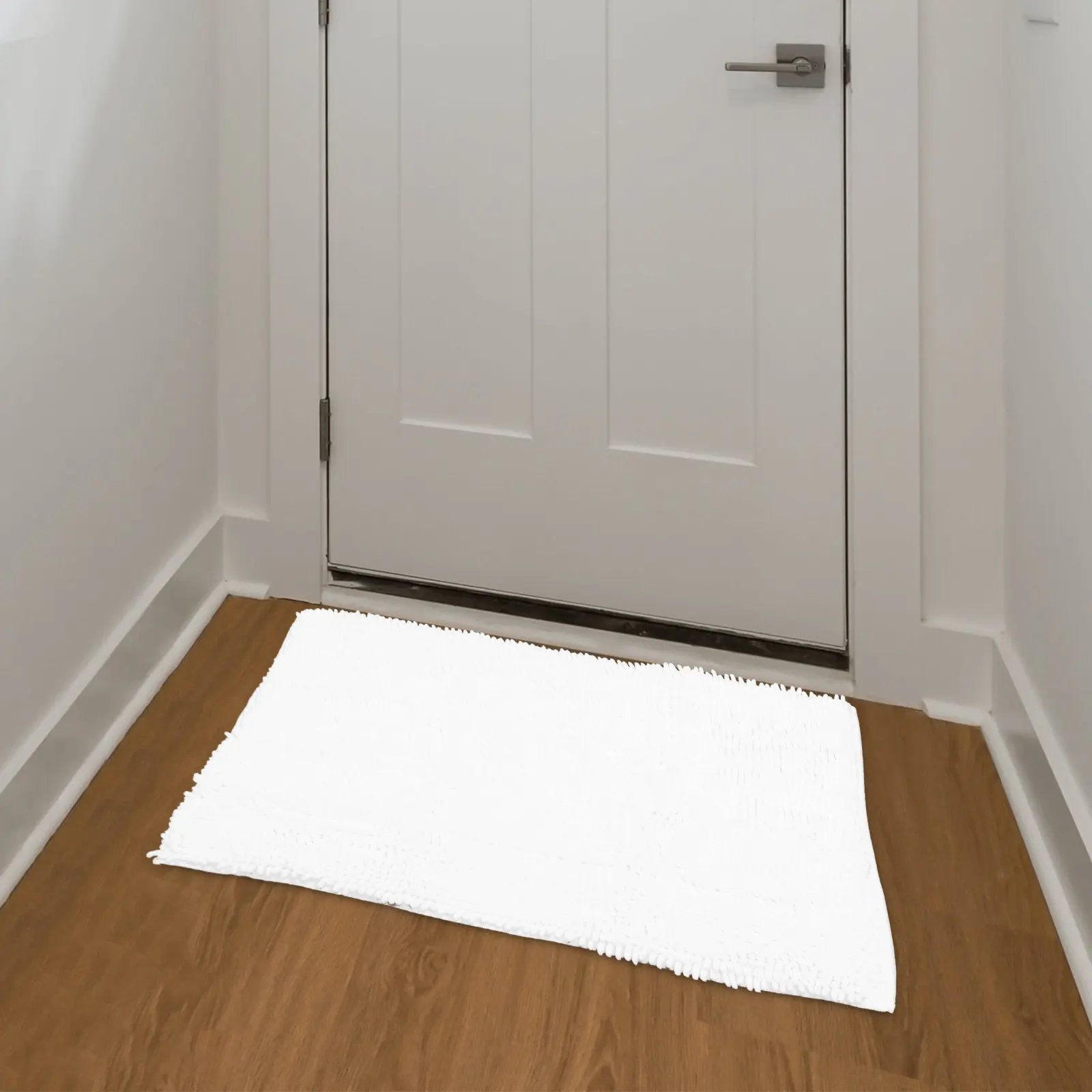 

Oversize Bathroom Rug Shag Shower Mat Wear-Resistant Polyester Non-Slip Floor Mat for Bathtub Bathroom Pool Comfort Massage