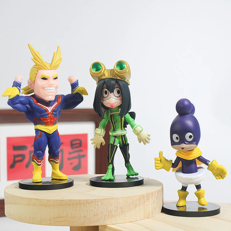 Figurines d'action My Hero Academia, 6 pièces/ensemble, Midoriya Izuku Bakugou Katsuki Todoroki Shouto Ochaco Uraraka Kirishima, jouets