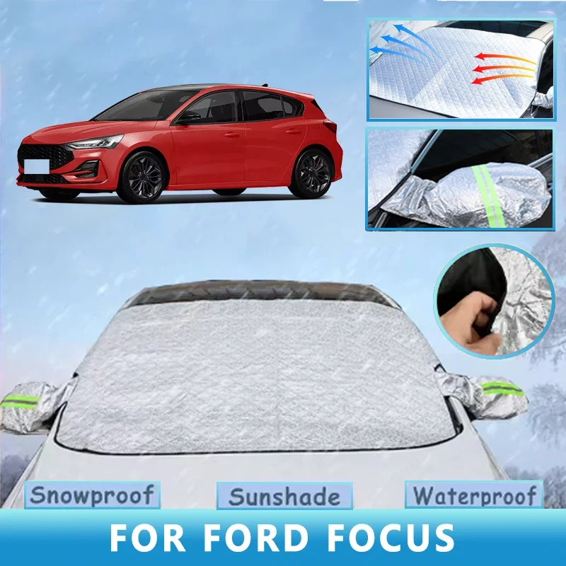 

Thickened Car Now Sunshade Windshield Cover With 5/9 Magnets UV Protection Anti Snow Sunlight For Front Windsh For FORD FOCUS