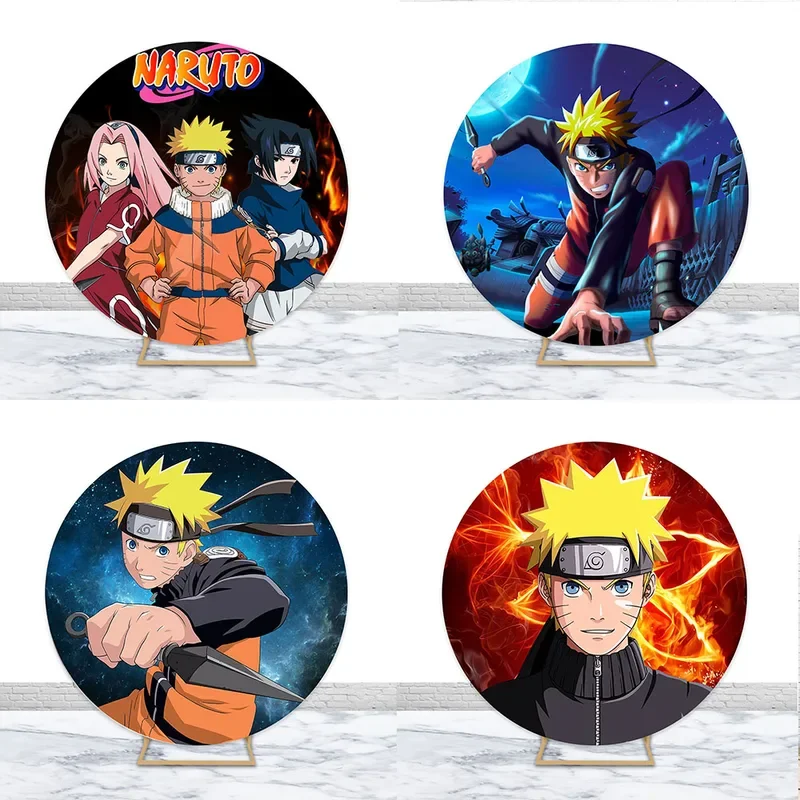 Bandai Anime Round Backdrop Cover Boys Birthday Party Decoration Baby Shower Circle Photography Background Booth Props