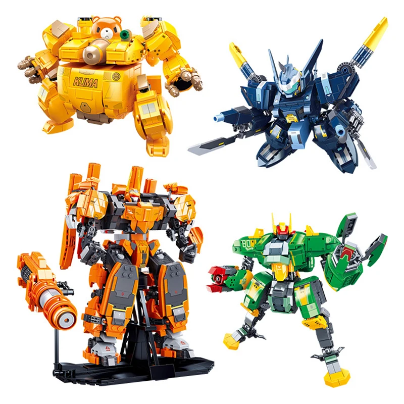 

City War Robot Building Blocks Movie Series Mecha Figures Weapon Assembly Bricks Educational Toys For Children Boys Gifts