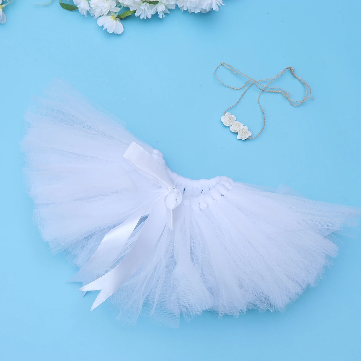 

Baby Gauze Skirt Girl Picture Prop Newborn Tutu Tulle Infant Photo Outfit Photoshoot Outfits Slip