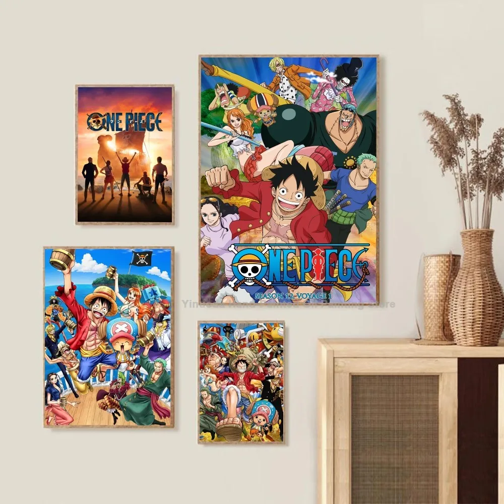 1PC Anime O-One P-Piece L-Luffy Poster Paper Print Home Living Room Bedroom Entrance Bar Restaurant Cafe Art Painting Decoration