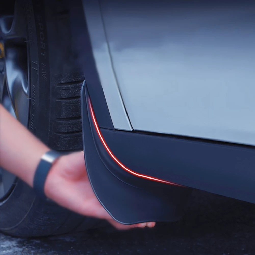 

Для Tesla Model 3 Y Juniper 2025 Брызговики Брызговики Переднее и заднее крыло TPE Брызговики Защитная отделка автомобиля Аксессуары