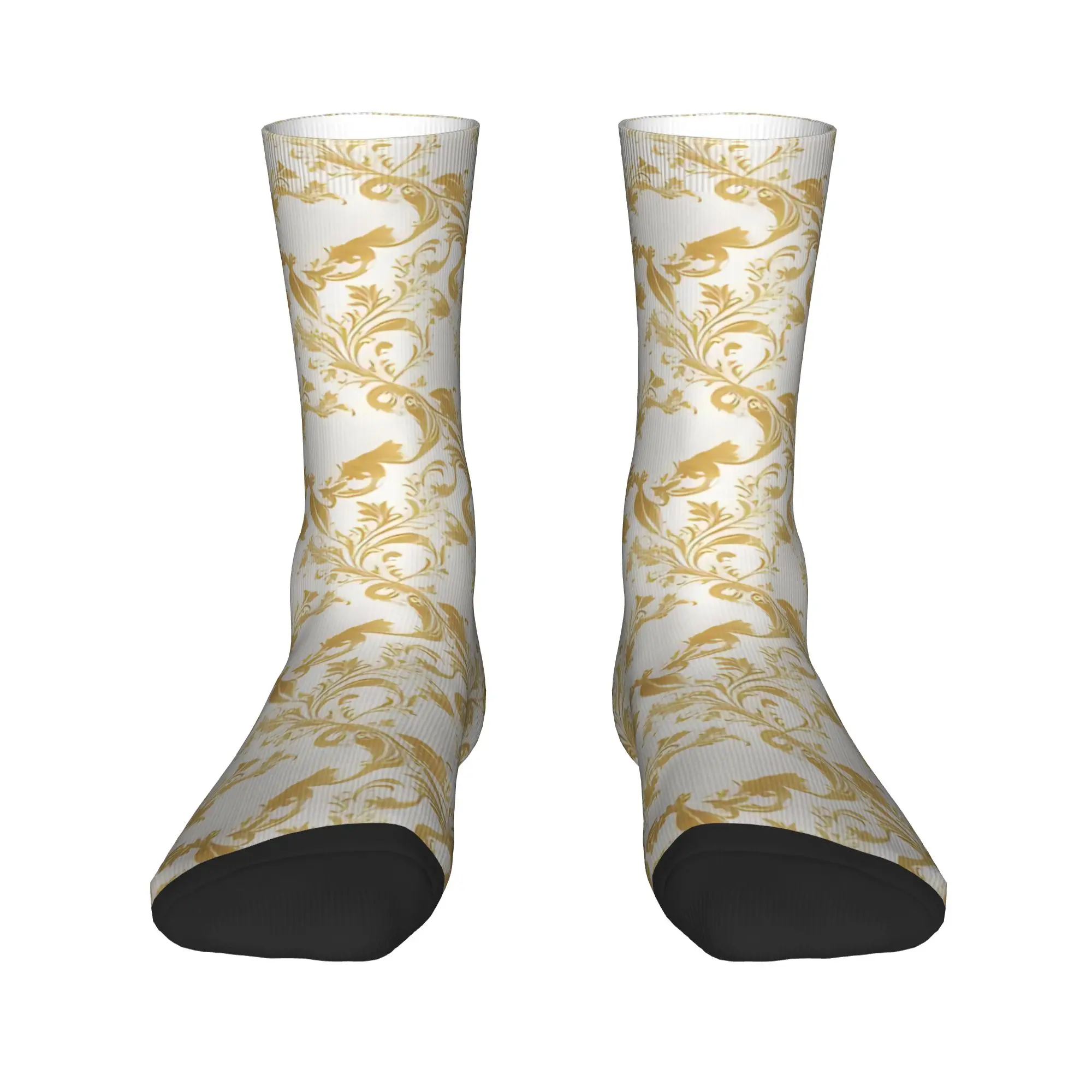 الذهب الأزهار نمط جوارب الجدة الجوارب النساء الرجال الجوارب الناعمة الشتاء تسلق تصميم مكافحة العرق الجوارب هدية