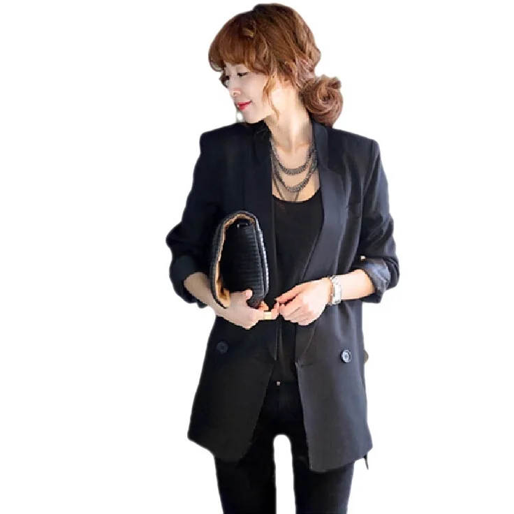 春秋の女性用スリムフィットロングスリーブジャケット、ドンダゲートスリープロフェッショナルOL、大きいサイズ、小さいサイズ、西洋風スーツコート
