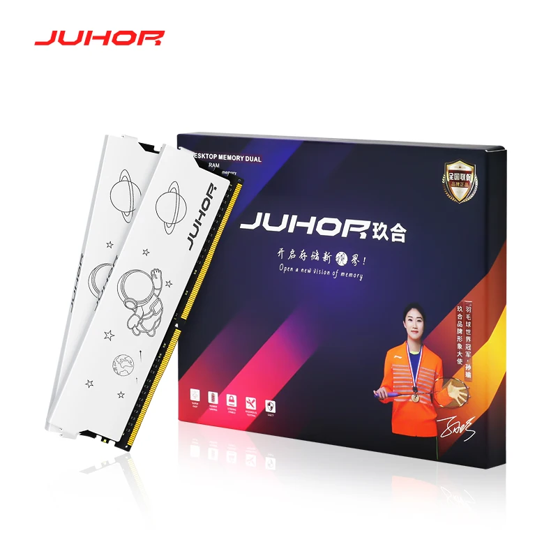 Imagem -06 - Juhor-desktop Gaming Dual Channel Memória Dimm Ram Ddr4 8gb 16gb 3600mhz 3200mhz