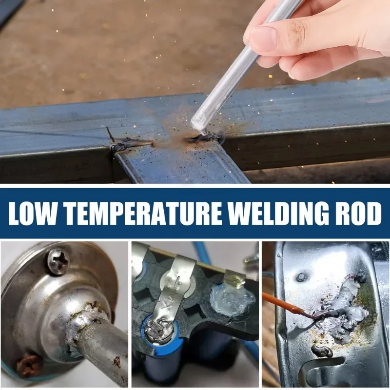 10pcs Low Temperature Melt Aluminum Welding Rods Weld Bars Cored Wire 2.5mm Rod Solder for Soldering Aluminum No Solder Powder