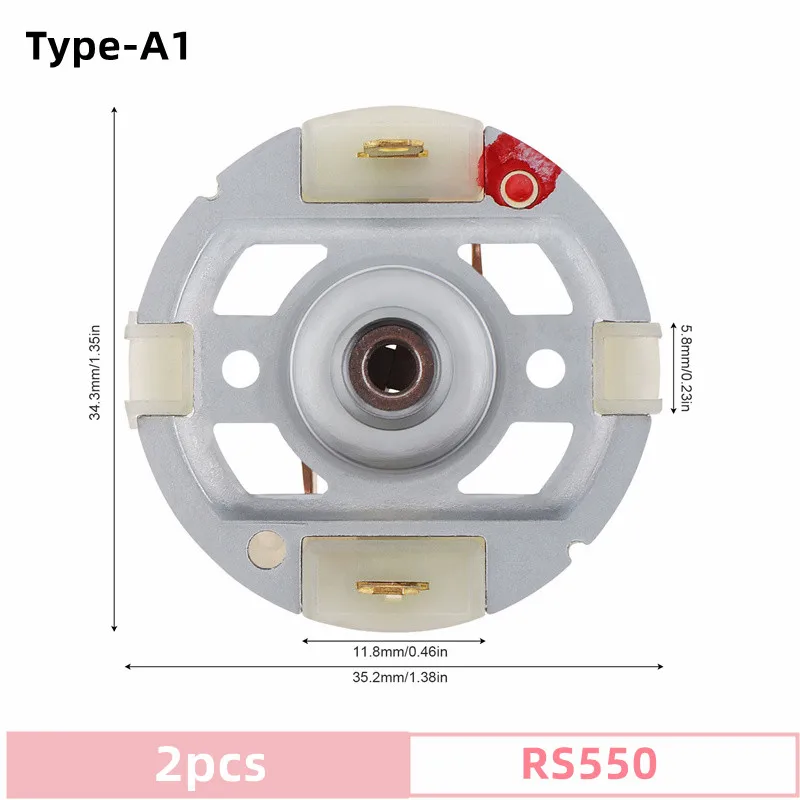 2pcs RS550 RS775 R380 DC Motor Carbon Brush Holder for Electric Drill / Electric Screwdriver with Copper Brushes Motor Tools