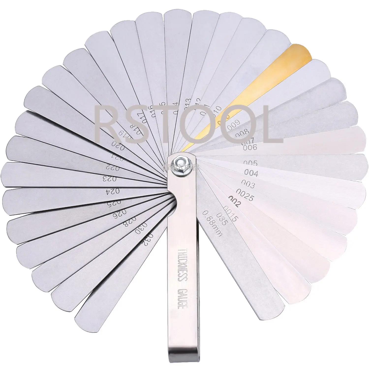 

0.04mm - 0.88mm 32 Blades Metric Thickness Gage Set Tappet Valve Feeler Gauge Gauges /METRIC With Brass Measuring Range