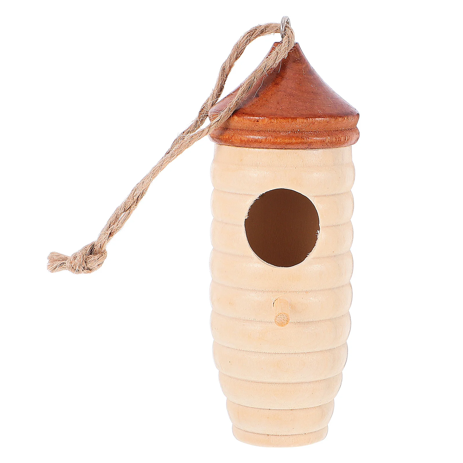 

1pc Hummingbird Wooden Bird Nest For Outdoor Garden Decor Hanging Birdhouse Natural Wood Nesting Box Spring Decoration