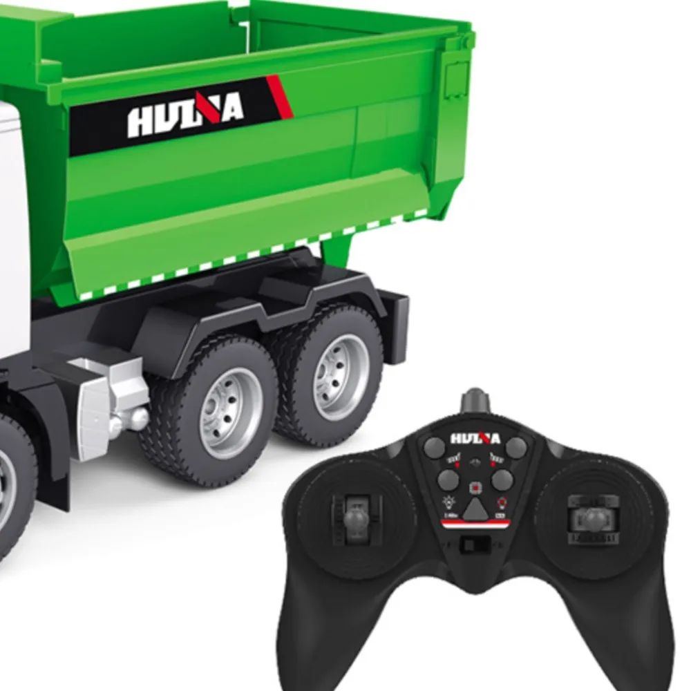 HUINA 9CH RC سيارة قلابة 1/18 1556 2.4G راديو التحكم قلابة نماذج من الشاحنات RTR عيد ميلاد توكان هدايا للأطفال TH20377