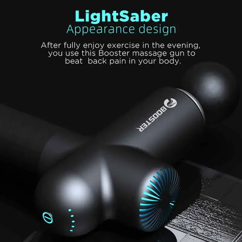 Dropshipping massager gun booster model light massage gun for body relax deep muscle tissue sports vibration massage gun