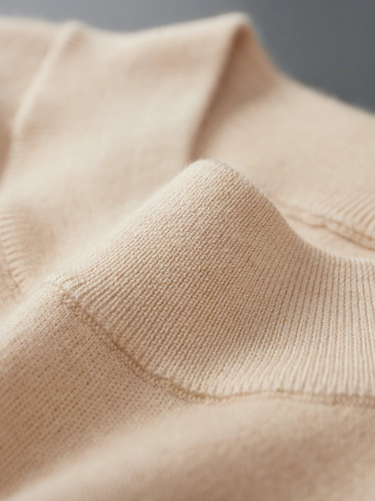 

TLOML мужской 100% кашемировый свитер, осень-зима, базовый пуловер с воротником-стойкой и длинными рукавами, кашемировый трикотаж, элегантные повседневные толстые топы