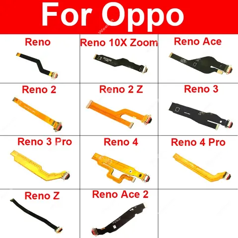 USB Charger Port Flex For OPPO Reno Z 2 3 4 Pro ACE 2 10x Zoom 4G 5G USB Charging Dock Connector Flex Ribbon Parts