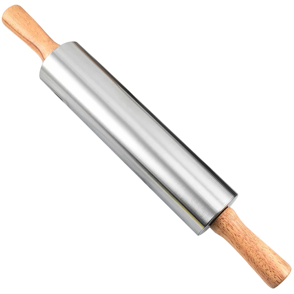 

Stainless Steel Rolling Pin Professional Dough Roller For Baking Pizza Pasta Cookie Kitchen Use Non-Stick Bread