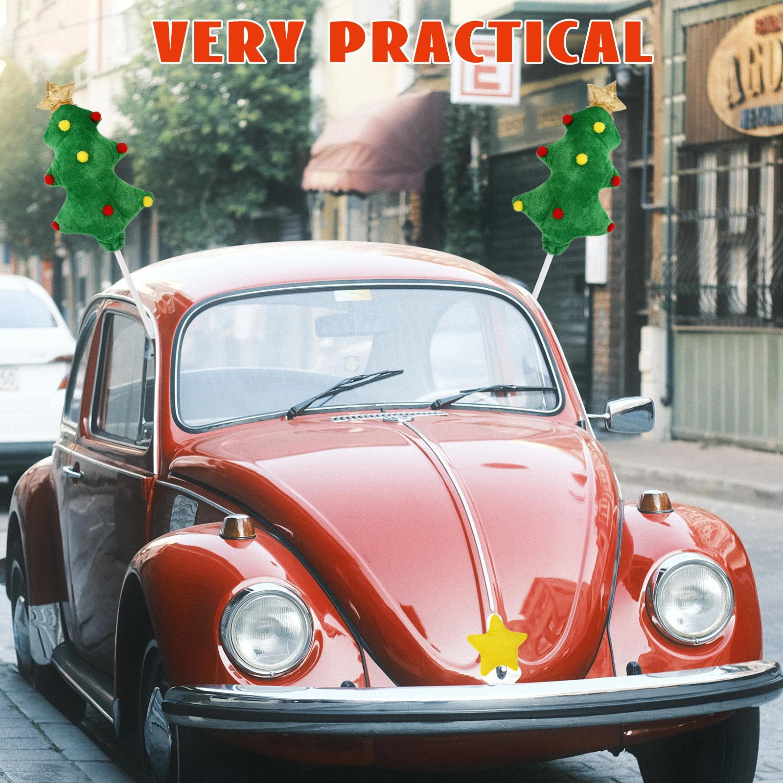 

1 set 1 Set Christmas Tree Car Decoration Kit For Suv Holiday Removable Mini Tree Auto Accessory Universal Fit Festive Vehicle