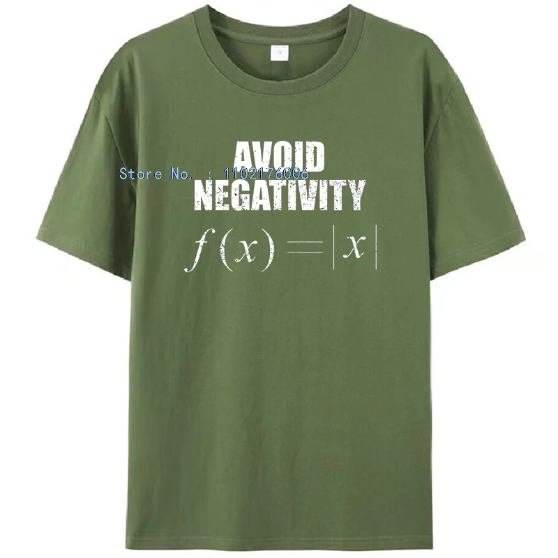 تجنب السلبية معادلة الرياضيات الجرافيك تي شيرت مضحك الرياضيات الشاي طباعة تي شيرت الصيف القطن للجنسين قمصان جديدة وتي شيرت #3
