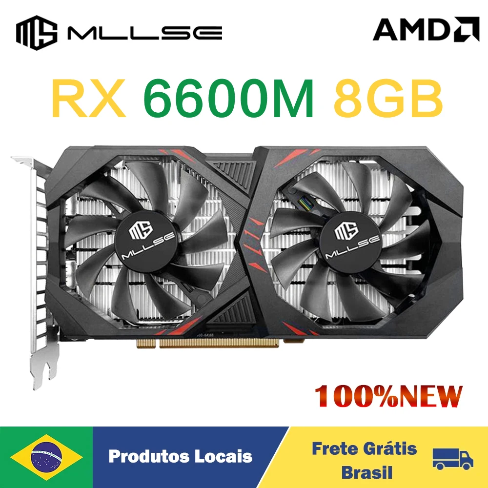 MLLSE AMD Radeon RX 6600M 8GB Placa De Video Game Graphics Card GDDR6 128Bit 7nm Video Card Support Desktop GPU Brazil