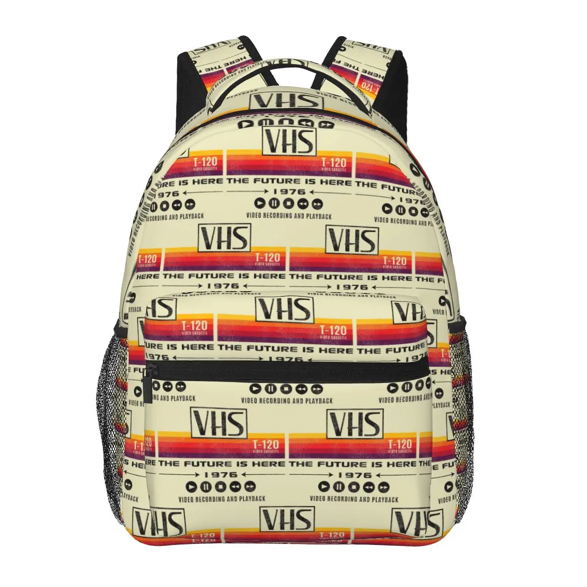 VHS The Future Is Here 1976 Worn Out Lts Studentenrucksack, Schultasche, Wander- und Reise-Tagesrucksack für Jungen und Mädchen, Büchertasche, Umhängetaschen