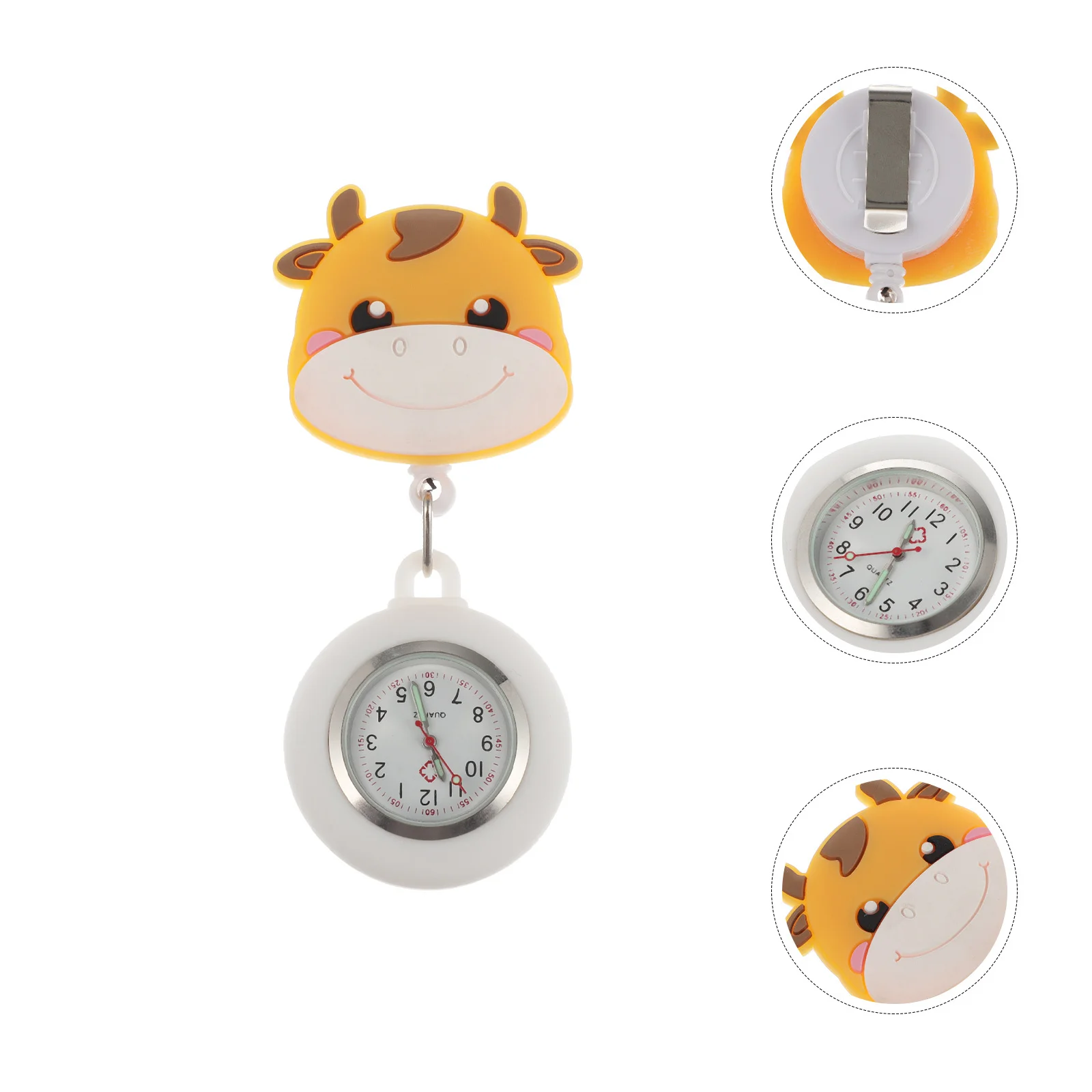 

1pc Nurse Pocket Retractable Hanging Badge Watch Lightweight Portable Cartoon Hanger Timepiece Scalable Pocket Watch