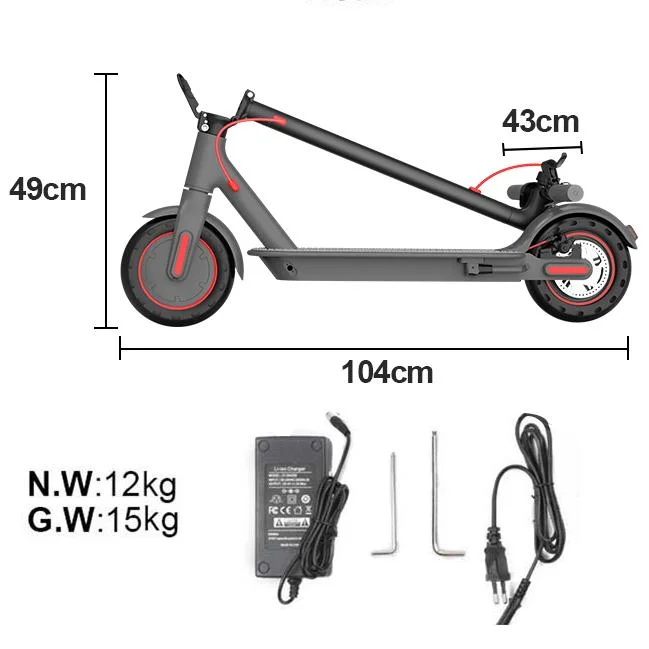 سكوتر كهربائي 350 وات 25 كم/ساعة، سكوتر كهربائي سريع للكبار