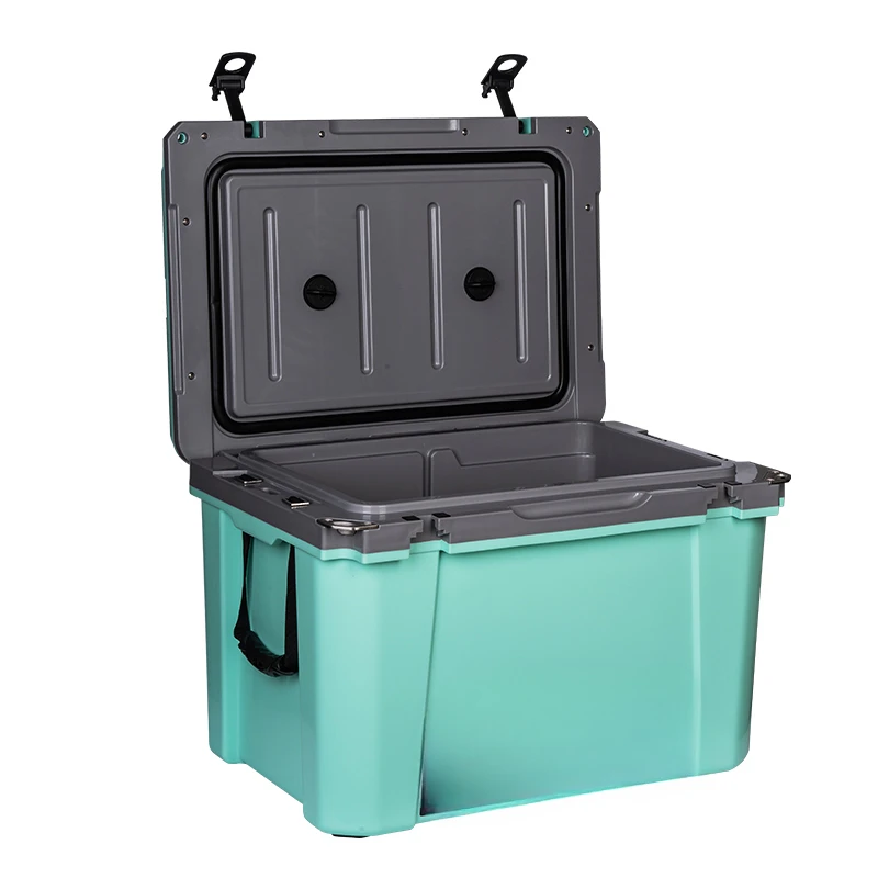 High Quality 55QT Hard Plastic Field Bar Insulated Camping Ice Chest Cooler Box Outdoor