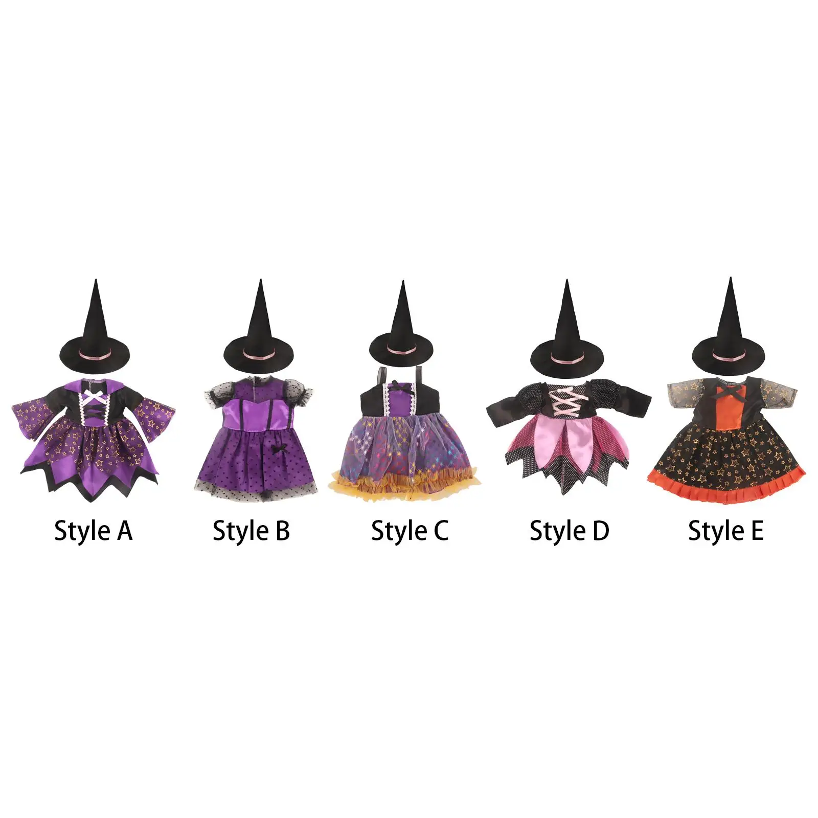 

18 inch Girl Doll Dress Hat Doll Accessory Halloween Doll Costumes for Activity Role Playing Everyday Play Cosplay Festival