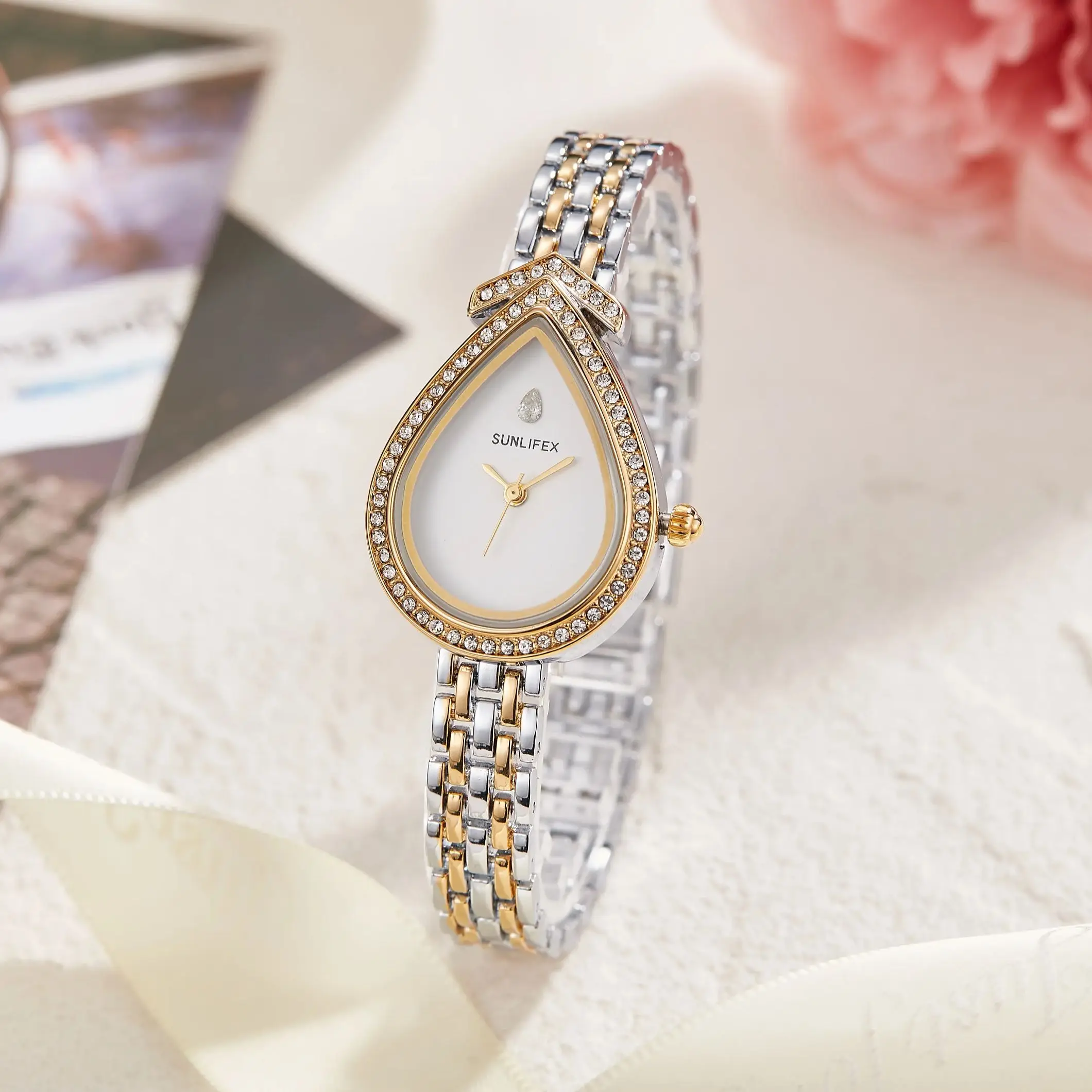 

SUNLIFEX индивидуальные модные простые женские часы в форме змеи, женские наручные часы со стальным ремешком, элегантные повседневные женские часы, кварцевые