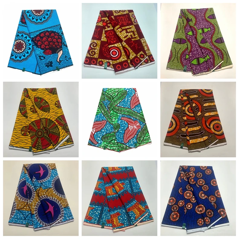 

New African Wax Print Fabric Ankara Wax High Quality Pagne Guaranteed Veritable Real Wax Soft Cotton Dresses Sewing Material