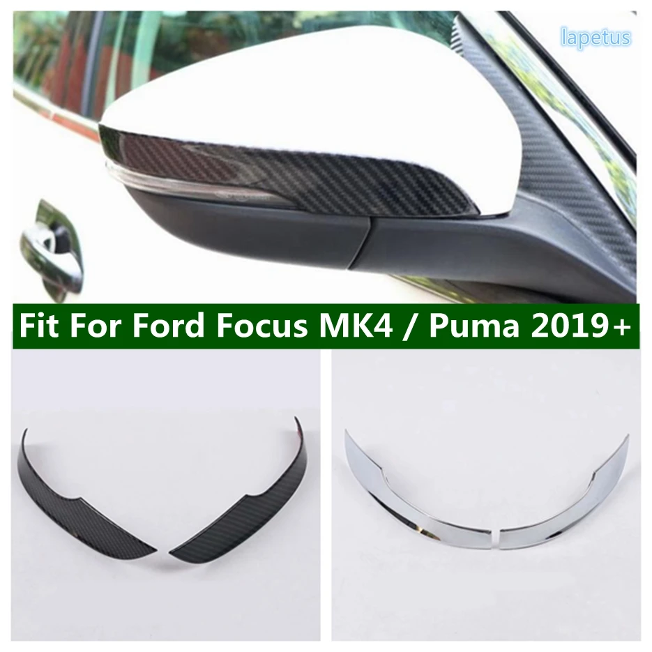 

Rearview Mirror Rubbing Strip Decor Cover Trim 2PCS For Ford Focus MK4 / Puma 2019 - 2021 Chrome / Carbon Fiber Look Accessories